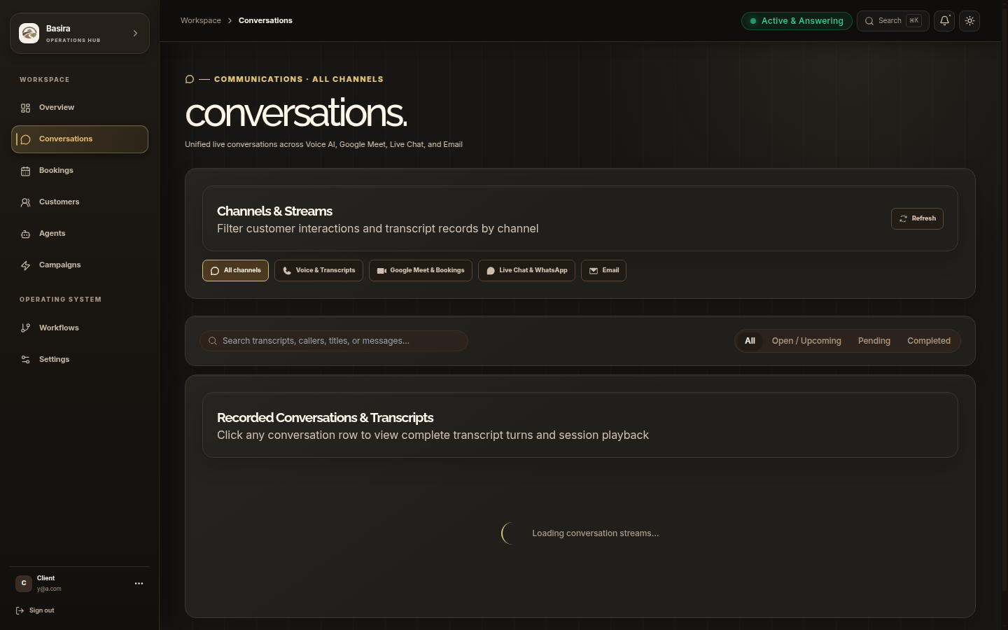 Basira Unified Conversations Hub