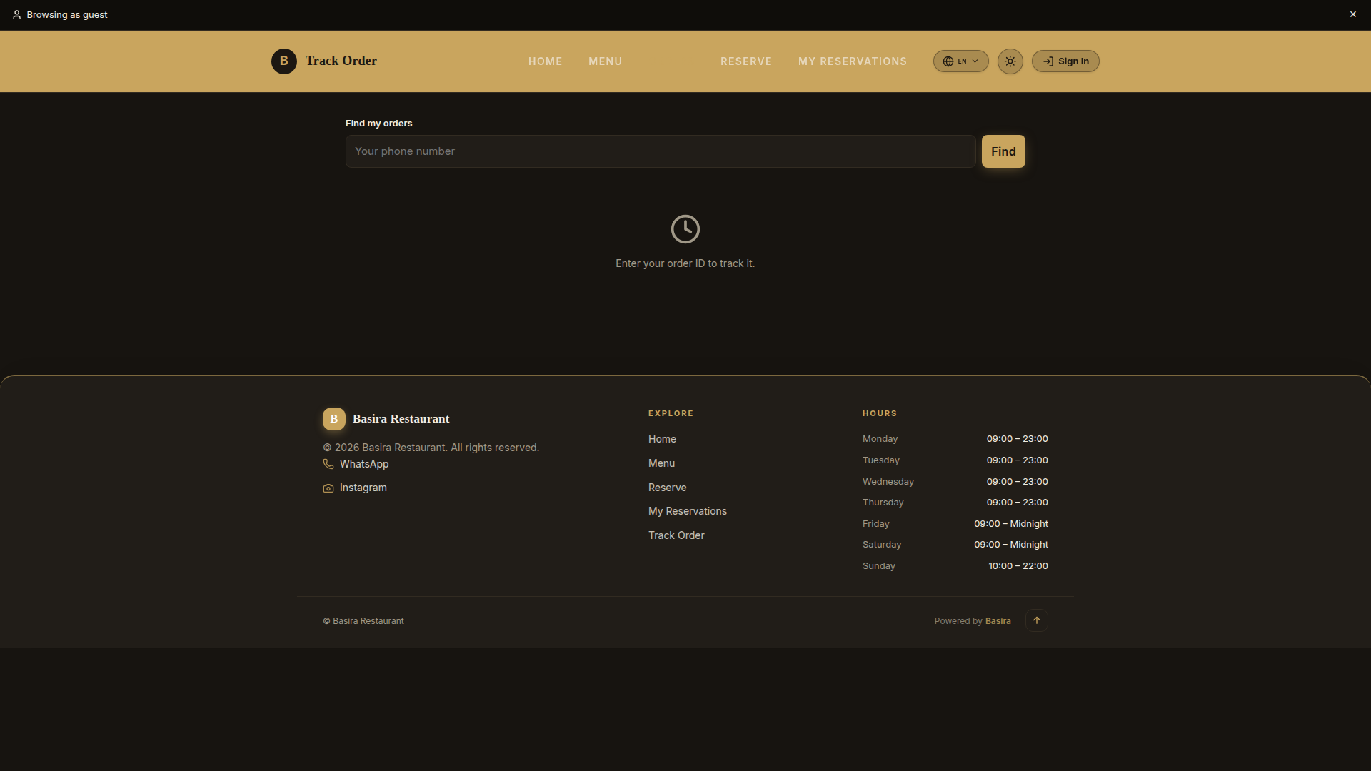 Live Order Tracker