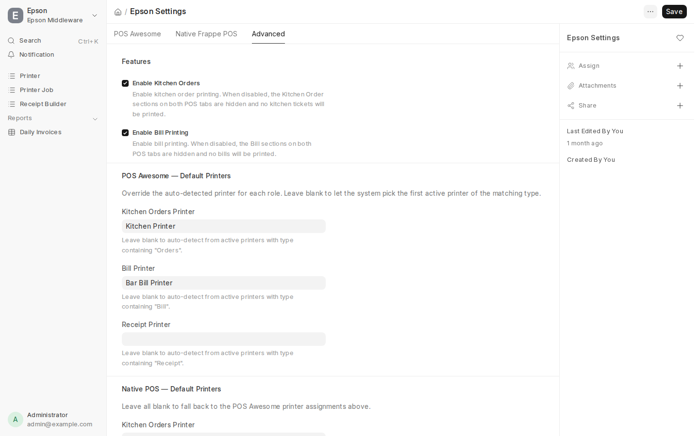 Epson Station Routing & Print Settings