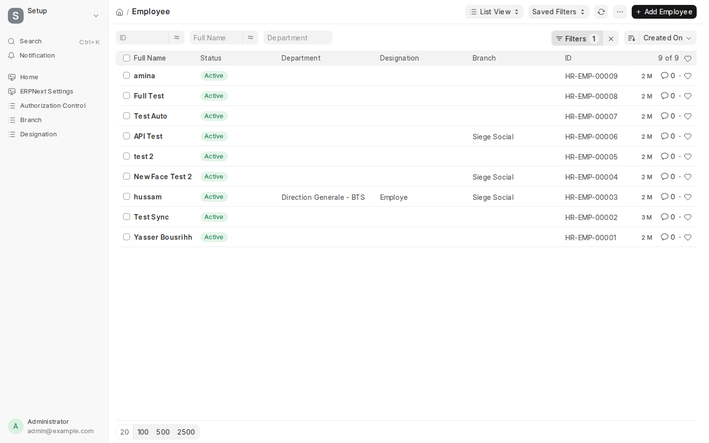 Active Employee Roster & HR Directory